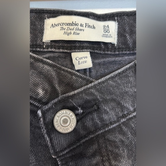 Abercrombie & Fitch the dad high rise shorts , sz 24 - Picture 4 of 7
